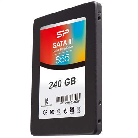 SSD диск Silicon Power Slim S55 240 GB SATA 550 MB/s читання 450 MB/s з гарантією 36 місяців - 1