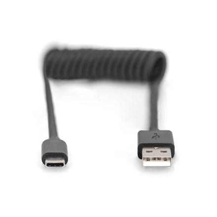 Digitus | Kabel USB-C | Męski | 24-pinowy USB-C | Męski | Czarny | 4-pinowy USB Typ A | 1 m - 2
