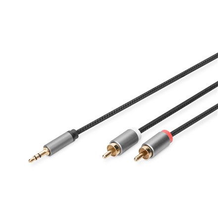 Digitus | Kabel audio | Męski | RCA | Mini-phone stereo 3,5 mm | Czarny | 1,8 m - 4