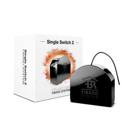 Fibaro | Single Комутатор 2 | Z-Wave | чорний - 1