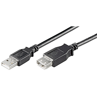 Goobay | Przedłużacz USB | Żeńskie | 4-pinowe USB typu A | Męskie | Czarne | 4-pinowe USB typu A | 3 m
