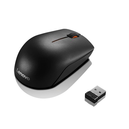 Lenovo | Wireless Compact Mouse | 300 | Optical Mouse | 2.4 GHz Wireless via Nano USB | Black | 1 year(s) - 7