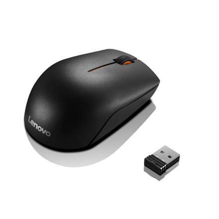 Lenovo | Wireless Compact Mouse | 300 | Optical Mouse | 2.4 GHz Wireless via Nano USB | Black | 1 year(s) - 2