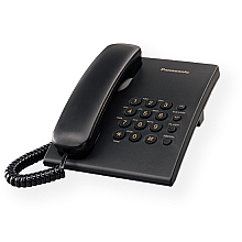 Panasonic | Przewodowy | KX-TS500FXB | чорний | 150 x 200 x 96 mm | 475 g