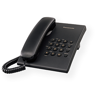 Panasonic | Przewodowy | KX-TS500FXB | чорний | 150 x 200 x 96 mm | 475 g