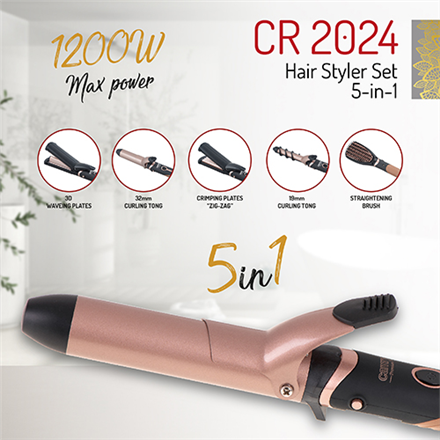 Camry | Hair Styler | CR 2024 | 1200 W | Black/Rose gold - 6