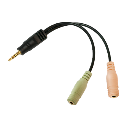 Logilink Адаптер audio Mini-phone 3,5 mm 4-biegunowy Чоловічий - 2