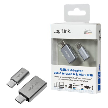 Logilink AU0040, USB Адаптер, Type-C to USB 3.0 & Micro USB female - 8