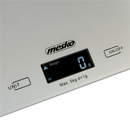 Mesko | Waga kuchenna | MS 3145 | Maksymalna waga (udźwig) 5 kg | Podziałka 1 g | Typ wyświetlacza LCD | Srebrny - 2
