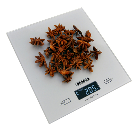 Mesko | Waga kuchenna | MS 3145 | Maksymalna waga (udźwig) 5 kg | Podziałka 1 g | Typ wyświetlacza LCD | Srebrny - 3