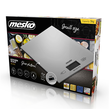 Mesko | Waga kuchenna | MS 3145 | Maksymalna waga (udźwig) 5 kg | Podziałka 1 g | Typ wyświetlacza LCD | Srebrny - 5