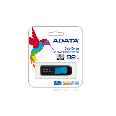 ADATA | UV128 | 128 GB | USB 3.0 | чорний/синій - 3