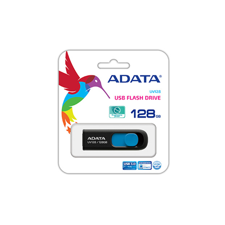 ADATA | UV128 | 128 GB | USB 3.0 | чорний/синій - 2