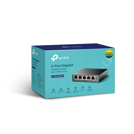 TP-LINK | Switch | TL-SG1005LP | Niezarządzalny | Desktop | Mbit/s | Ilość portów 10/100 Mbps (RJ-45) | Typ anteny | Ilość portów PoE | Ilość portów PoE+ 4 | Typ zasilacza Zewnętrzny - 3