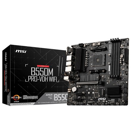 MSI B550M PRO-VDH WIFI Сімейство процесорів AMD Гніздо процесора AM4 - 6