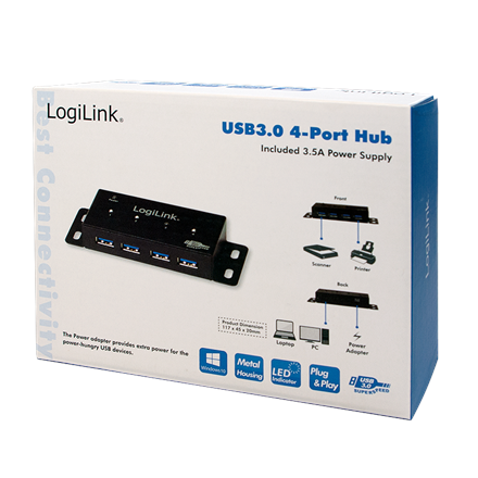 Logilink | Hub USB 3.0 | UA0149 - 4