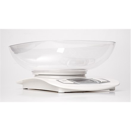 Adler AD 3137 Kitchen scale, Capacity 5 kg, Division 1 g, Large LCD display, Automatic zeroing/Auto-off, Large bowl, White Adler - 5
