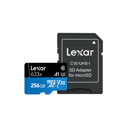 Lexar High-performance micro SDXC card 256 GB UHS-I 633x - 3