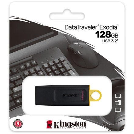 Kingston | DataTraveler Exodia | 128 GB | USB 3.2 | чорний - 6