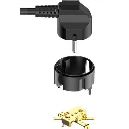ColorWay CW-CHE64B Power Socket Colorway:6 plugs/4USB Black 2M - 6