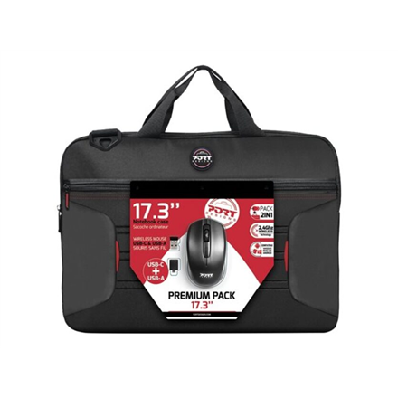 PORT DESIGNS | Pasuje do rozmiaru " | PREMIUM PACK 17.3 | Messenger - Briefcase | Czarny - 2