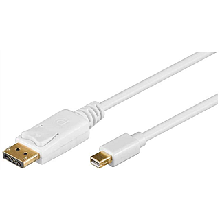 Goobay | Kabel DisplayPort | Męski | 20-pinowy DisplayPort | Męski | Mini DisplayPort | 1 m | Biały