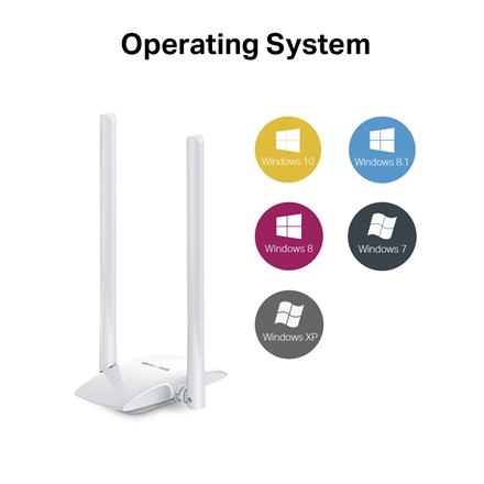 Mercusys | Мережева карта | IEEE 802.11b | IEEE 802.11g | IEEE 802.11n | USB 2.0 - 3