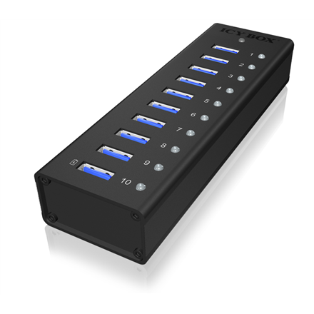 Raidsonic | 10-portowy koncentrator USB 3.0 | Icy Box IB-AC6110 - 1