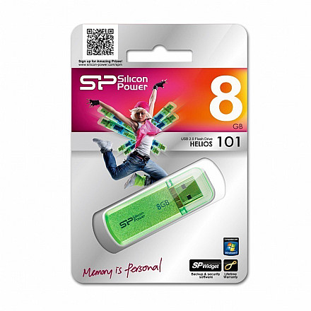 Silicon Power | Helios 101 | 8 GB | USB 2.0 | зелений - 4