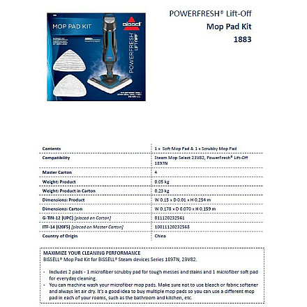 Набір накладок до парової швабри Bissell | PowerFresh Lift Off | No ml | 2 шт. - 6