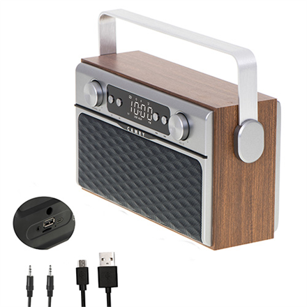 Camry | CR 1183 | Radio Bluetooth | 16 W | AUX in | Drewniane - 4