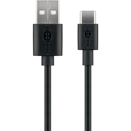 Goobay | Kabel USB-C | Męski | 4-pinowy USB typu A | Męski | Czarny | 24-pinowy USB-C | 3 m - 1
