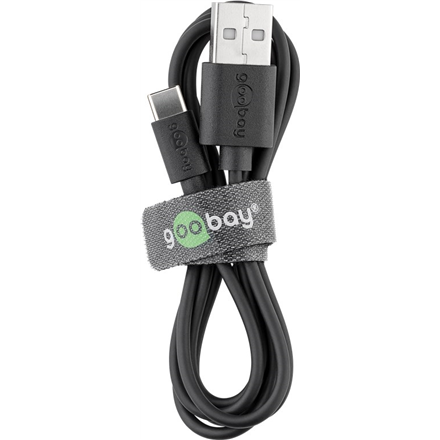 Goobay | Kabel USB-C | Męski | 4-pinowy USB typu A | Męski | Czarny | 24-pinowy USB-C | 3 m - 3