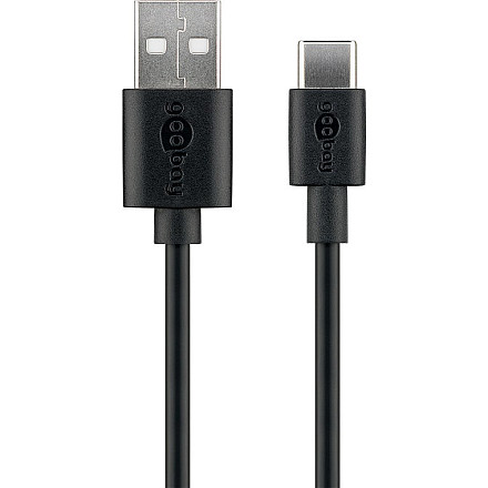 Goobay | Kabel USB-C | Męski | 4-pinowy USB typu A | Męski | Czarny | 24-pinowy USB-C | 3 m - 4