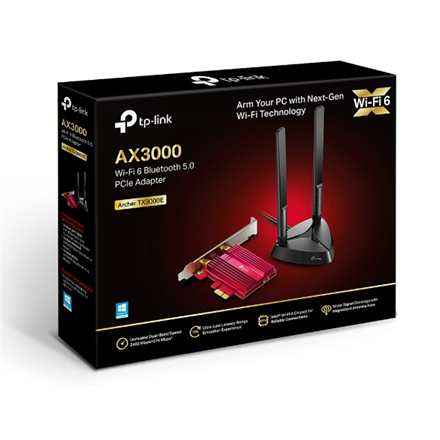 TP-LINK AX3000 Wi-Fi 6 Bluetooth 5.0 PCIe Адаптер TX3000E 2.4GHz/5GHz - 3