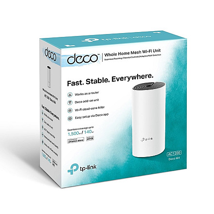 TP-LINK AC1200 Whole Home Mesh WiFi System Deco M4 (1-pack) 802.11ac - 6