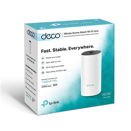 TP-LINK AC1200 Whole Home Mesh WiFi System Deco M4 (1-pack) 802.11ac - 3