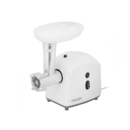 Mesko MS 4805 Maszynka do mielenia mięsa, Moc 600W, Misa, Sitko średniej wielkości, Sitko do mielenia mięsa, Sitko do maku, Tłok, Nadziewarka do kiełbas Mesko | Mesko MS 4805 | Biały | Sitko średniej - 7