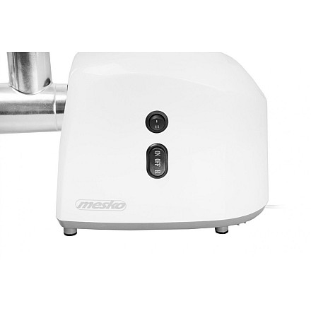Mesko MS 4805 Maszynka do mielenia mięsa, Moc 600W, Misa, Sitko średniej wielkości, Sitko do mielenia mięsa, Sitko do maku, Tłok, Nadziewarka do kiełbas Mesko | Mesko MS 4805 | Biały | Sitko średniej - 3