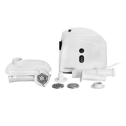Mesko MS 4805 Maszynka do mielenia mięsa, Moc 600W, Misa, Sitko średniej wielkości, Sitko do mielenia mięsa, Sitko do maku, Tłok, Nadziewarka do kiełbas Mesko | Mesko MS 4805 | Biały | Sitko średniej - 5