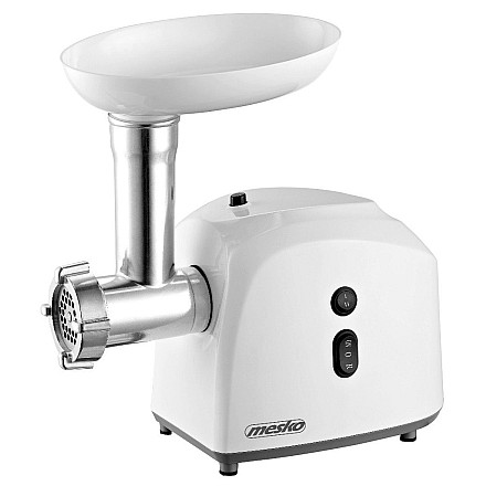 Mesko MS 4805 Maszynka do mielenia mięsa, Moc 600W, Misa, Sitko średniej wielkości, Sitko do mielenia mięsa, Sitko do maku, Tłok, Nadziewarka do kiełbas Mesko | Mesko MS 4805 | Biały | Sitko średniej - 2