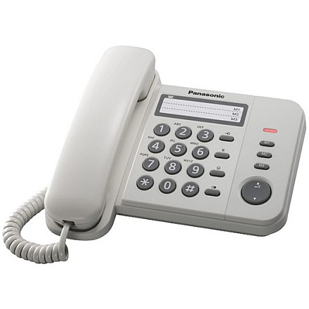 Panasonic | Телефон провідний | KX-TS520FXW | білий - 1