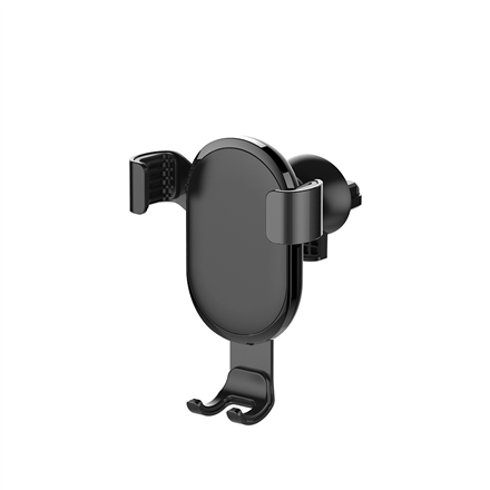 ColorWay | Metallic Gravity Holder For Smartphone | Adjustable | Clamp | Black | Mocowanie smartfona jednym ruchem. Kompaktowa konstrukcja, nie zajmuje dużo miejsca i nie zasłania widoku. S - 2