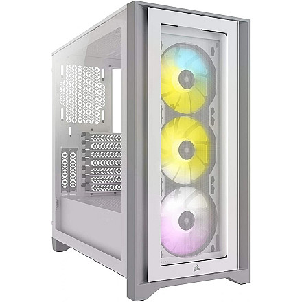Corsair | Obudowa Mid-Tower ATX ze szkłem hartowanym | iCUE 4000X RGB | Okno boczne | Mid-Tower | Biały | Zasilacz w zestawie Nie | ATX - 14