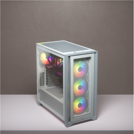 Corsair | Obudowa Mid-Tower ATX ze szkłem hartowanym | iCUE 4000X RGB | Okno boczne | Mid-Tower | Biały | Zasilacz w zestawie Nie | ATX - 10