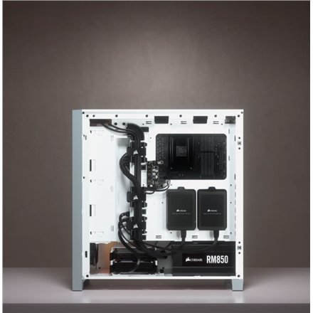 Corsair | Obudowa Mid-Tower ATX ze szkłem hartowanym | iCUE 4000X RGB | Okno boczne | Mid-Tower | Biały | Zasilacz w zestawie Nie | ATX - 9