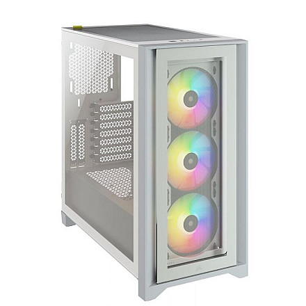 Corsair | Obudowa Mid-Tower ATX ze szkłem hartowanym | iCUE 4000X RGB | Okno boczne | Mid-Tower | Biały | Zasilacz w zestawie Nie | ATX - 13
