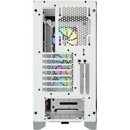 Corsair | Obudowa Mid-Tower ATX ze szkłem hartowanym | iCUE 4000X RGB | Okno boczne | Mid-Tower | Biały | Zasilacz w zestawie Nie | ATX - 6