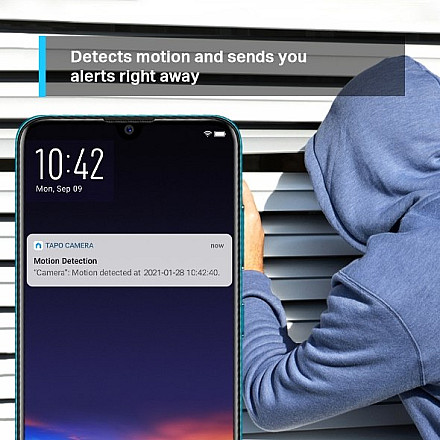 TP-LINK | Pan/Tilt Home Security Wi-Fi Camera | Tapo C210 | 3 MP | 4mm/F/2.4 | Tryb prywatności, alarm dźwiękowy i świetlny, wykrywanie ruchu i powiadomienia, noktowizor | H.264 | Micro SD, maks. 256 - 6