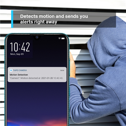 TP-LINK | Pan/Tilt Home Security Wi-Fi Camera | Tapo C210 | 3 MP | 4mm/F/2.4 | Tryb prywatności, alarm dźwiękowy i świetlny, wykrywanie ruchu i powiadomienia, noktowizor | H.264 | Micro SD, maks. 256 - 3